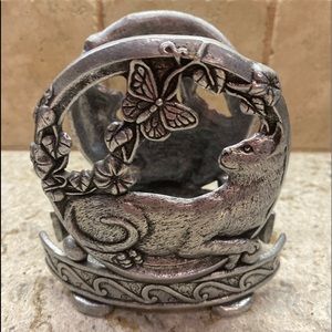 Carson Oval 2000 Pewter Candle/Napkin Holder